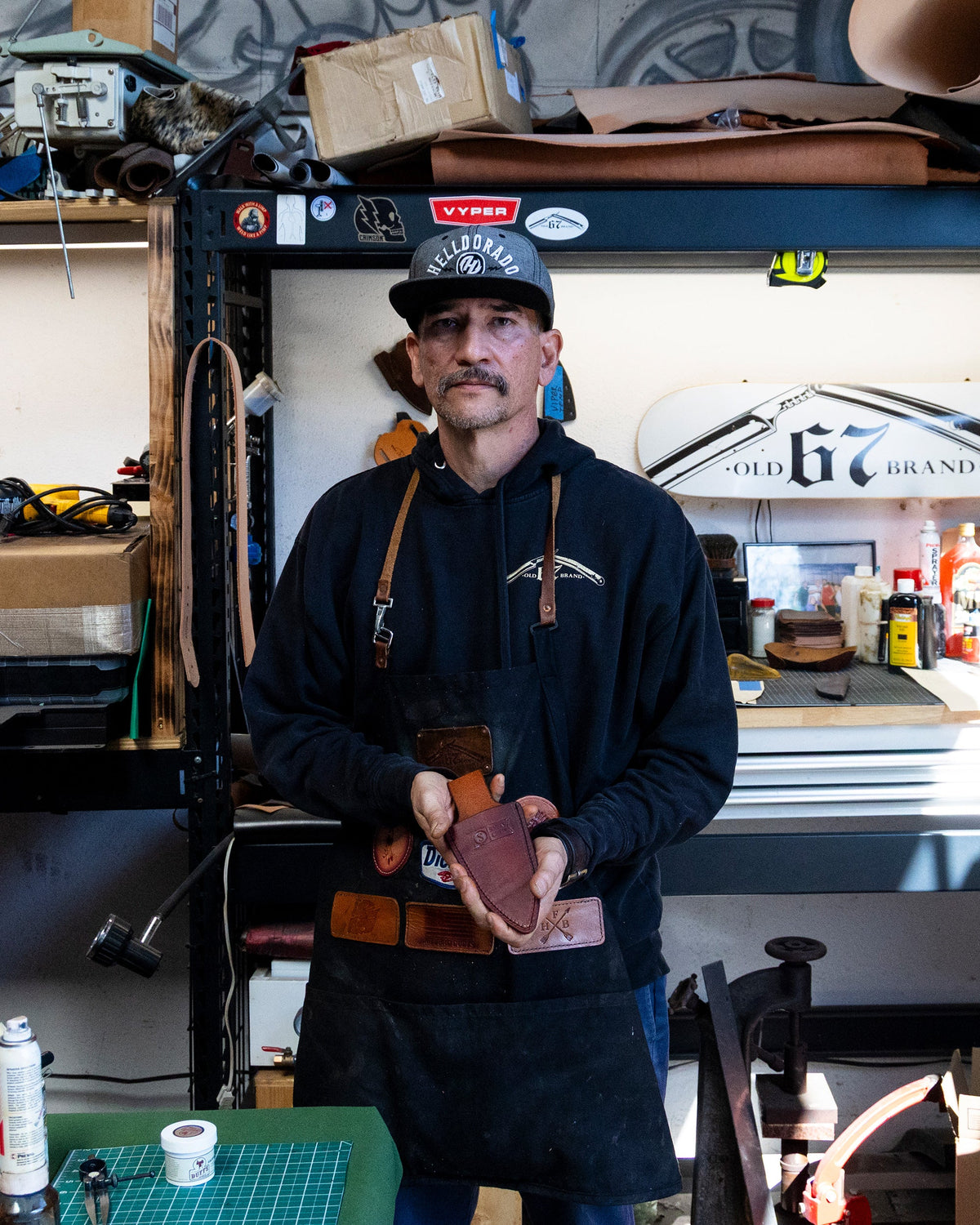 Old 67 x SC Leather Sheath - Brown | Salty Crew