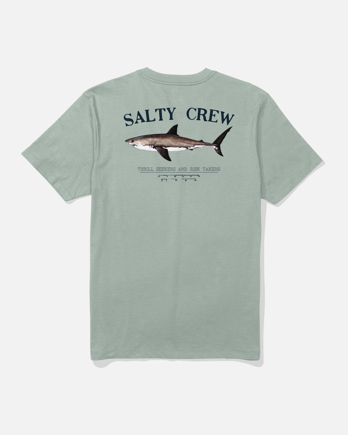 BRUCE CREW TEE - Aqua Grey | Salty Crew