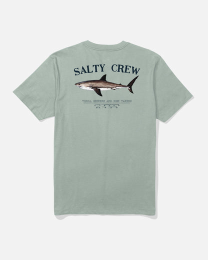 BRUCE CREW TEE - Aqua Grey | Salty Crew