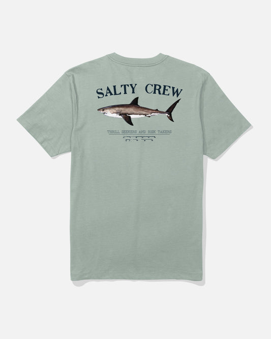BRUCE CREW TEE - Aqua Grey | Salty Crew