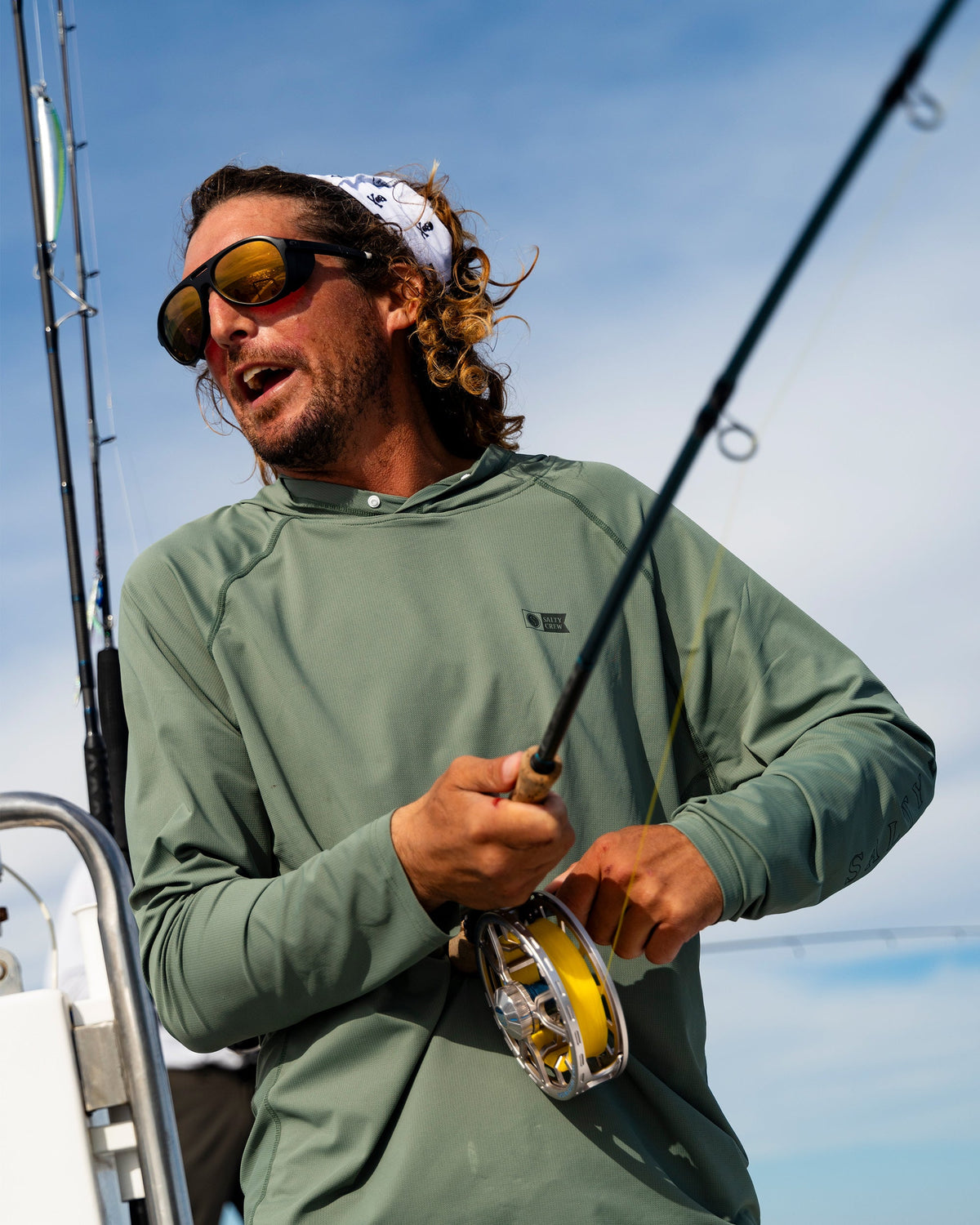 APEX PERFORATED SUNSHIRT - Agave | Salty Crew