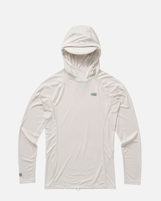 APEX HOOD SURF RASHGUARD - Light Grey | Salty Crew