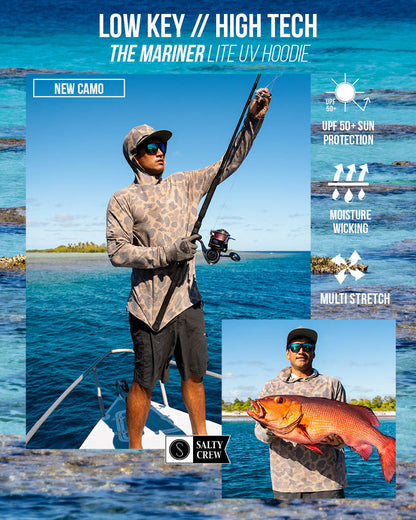MARINER LITE UV HOOD - Tan Camo | Salty Crew