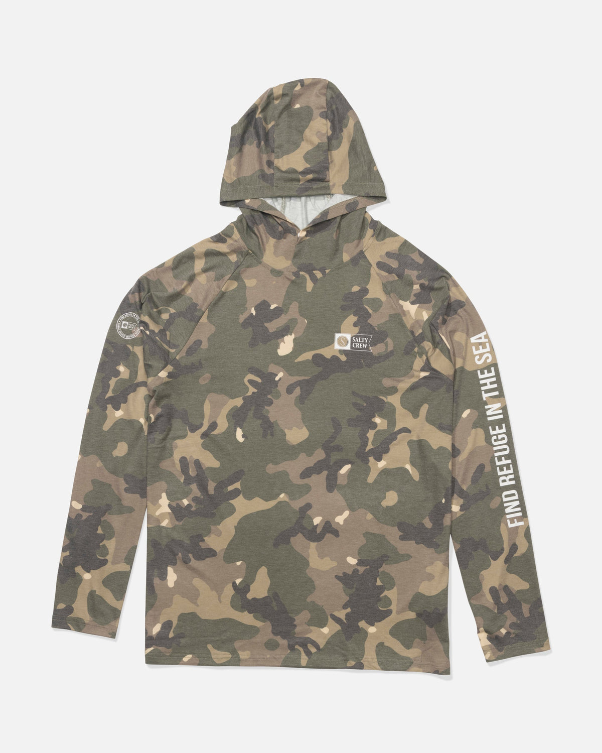 MARINER LITE UV HOOD - Green Camo | Salty Crew