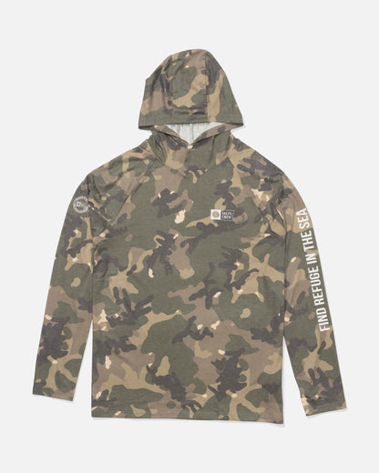 MARINER LITE UV HOOD - Green Camo | Salty Crew