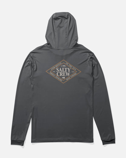 ICONIC HOOD SUNSHIRT - Charcoal | Salty Crew