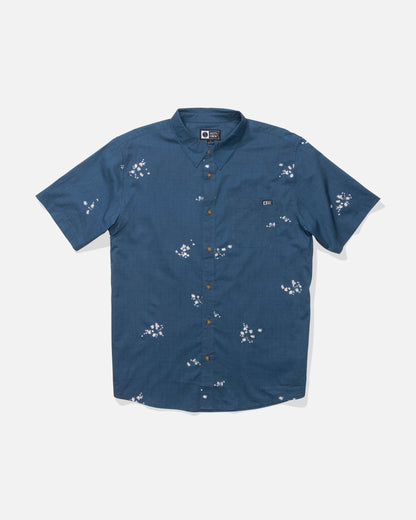 CREW SS BUTTON UP - Mid Blue | Salty Crew