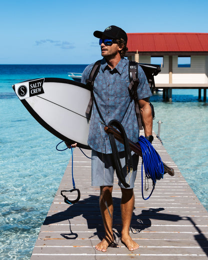 DRIFTER UV BUTTON UP - Monument | Salty Crew