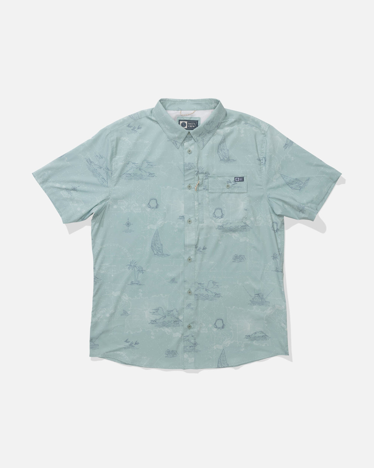 FLAGSHIP UV BUTTON UP - Jade | Salty Crew