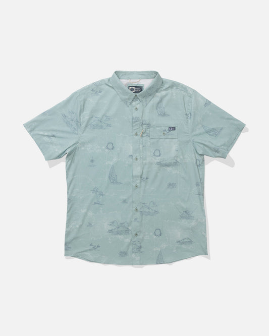 FLAGSHIP UV BUTTON UP - Jade | Salty Crew