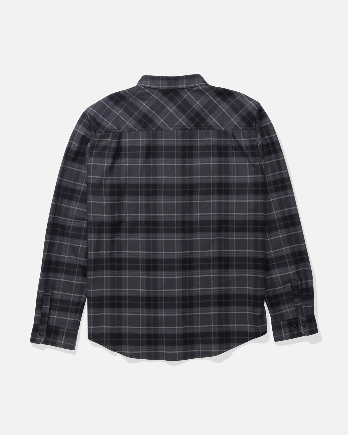 FATHOM LS TECH FLANNEL - Black Grey | Salty Crew
