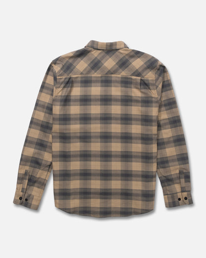 FATHOM LS TECH FLANNEL - Khaki | Salty Crew