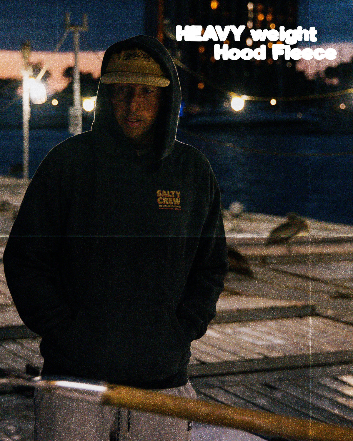 DECKHAND FIBERGLASS FLEECE - Washed Black | Salty Crew