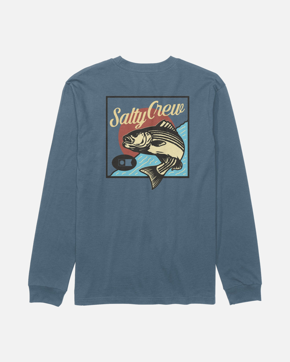 STRIPED LS TEE - Slate | Salty Crew