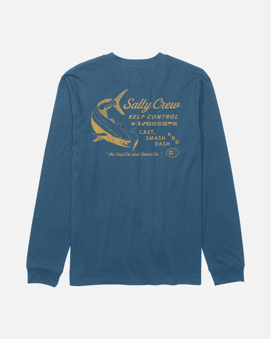KELP CONTROL LS TEE - Cast Blue | Salty Crew