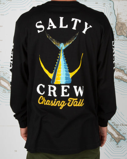 Tailed Classic Long Sleeve Tee - Black | Salty Crew