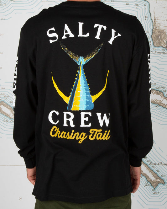 Tailed Classic Long Sleeve Tee - Black | Salty Crew