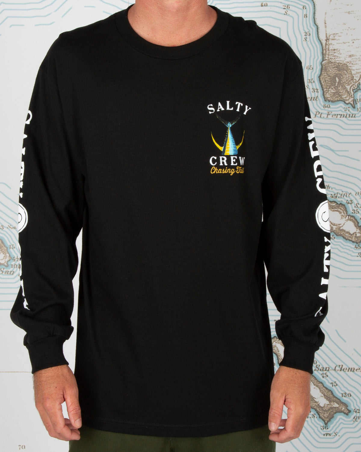 Tailed Classic Long Sleeve Tee - Black | Salty Crew