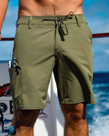 TRANSOM TECH SHORT - Dusty Olive | Salty Crew