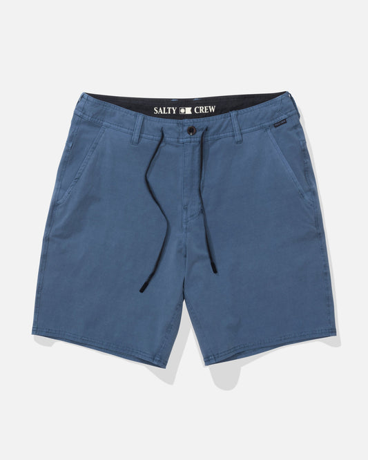 TRANSOM OVERDYE SHORT - Mid Blue | Salty Crew