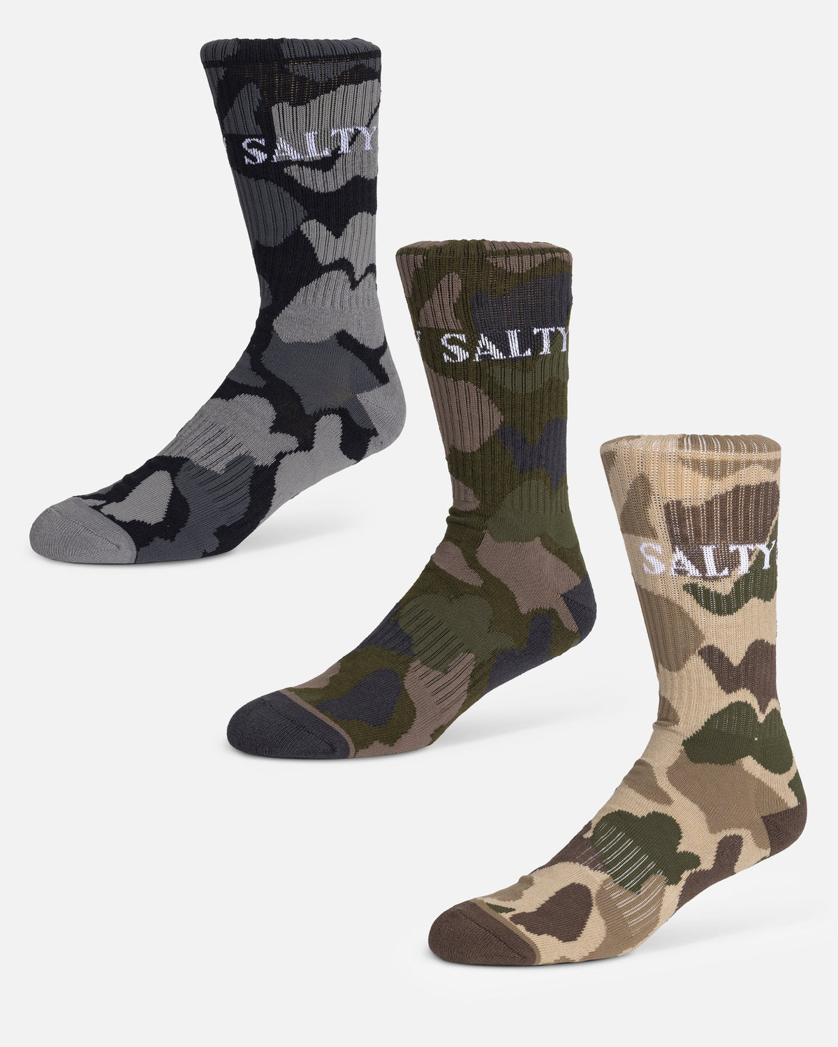CAMO 3 PACK SOCK - Assorted | Salty Crew