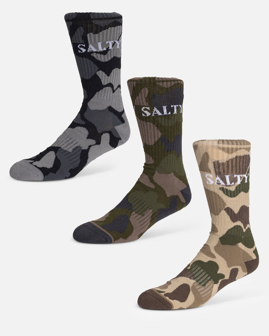 CAMO 3 PACK SOCK - Assorted | Salty Crew