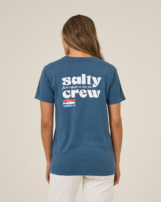 AMERICAN CATCH BF TEE - Midnight Navy | Salty Crew