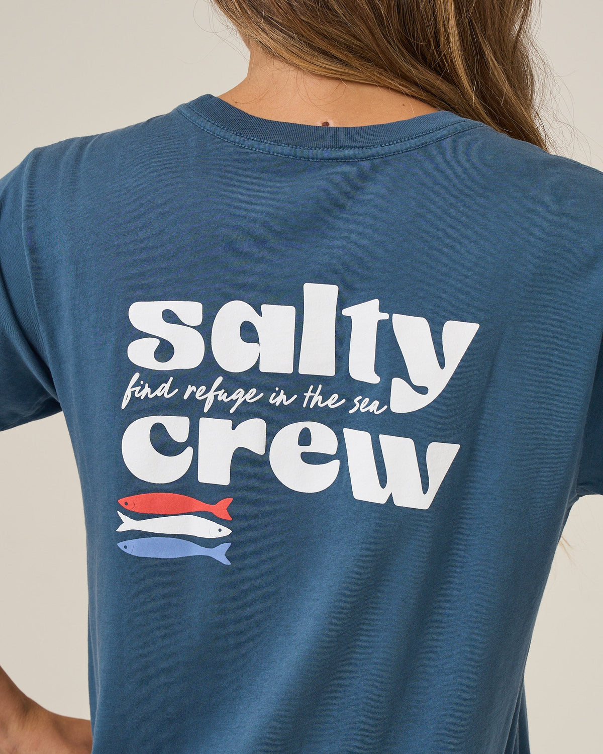 AMERICAN CATCH BF TEE - Midnight Navy | Salty Crew