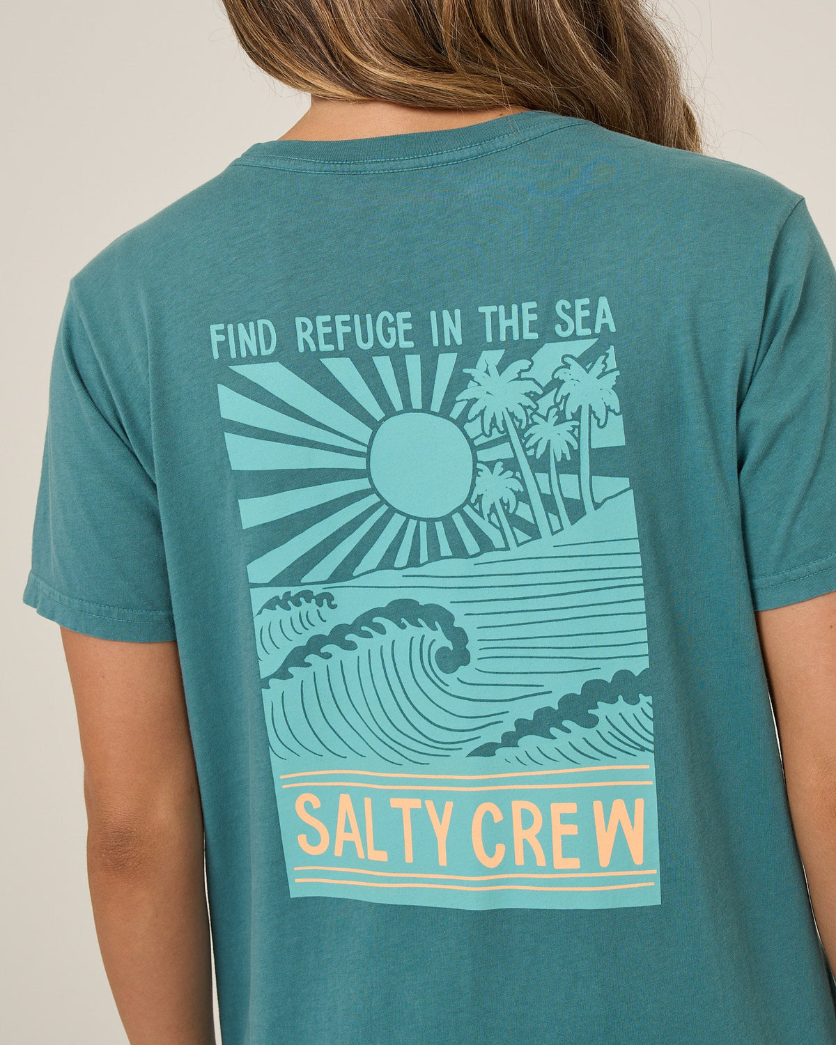 RISE AND SMILE BF TEE - Teal | Salty Crew