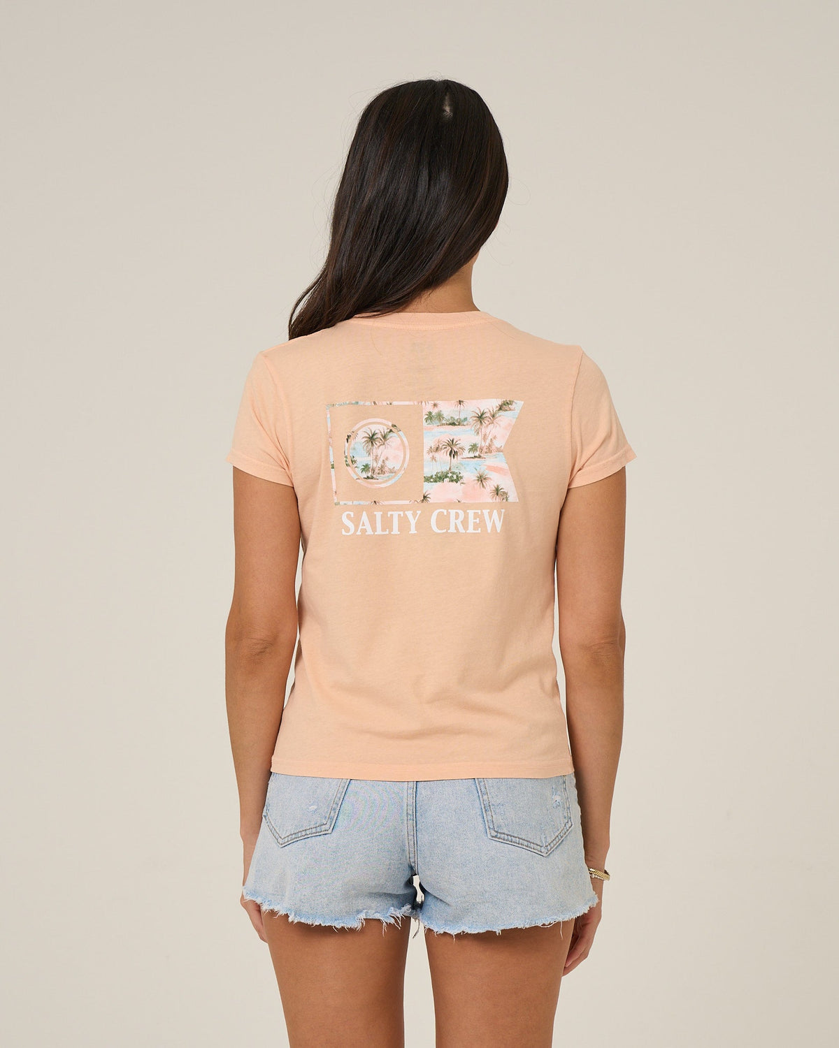 FLAGSHIP FILL MODERN TEE - Apricot | Salty Crew