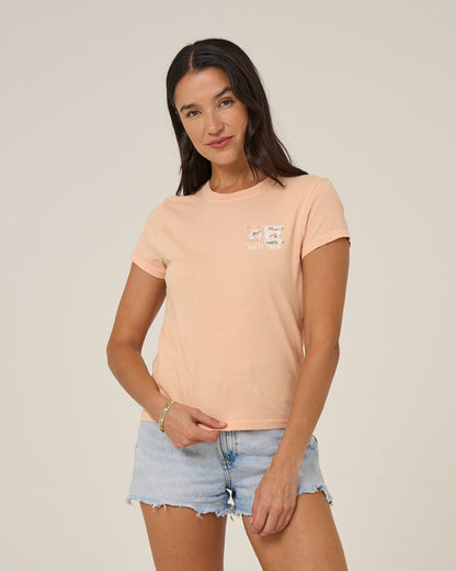 FLAGSHIP FILL MODERN TEE - Apricot | Salty Crew