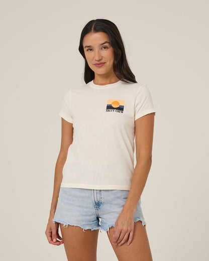 RETRO WAVE MODERN TEE - Off White | Salty Crew