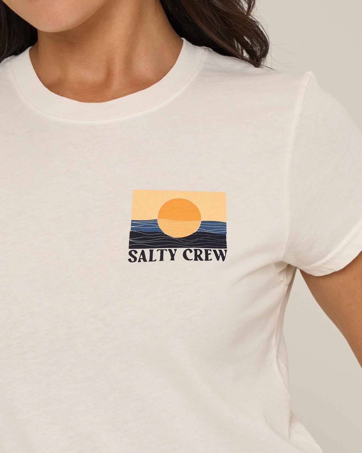 RETRO WAVE MODERN TEE - Off White | Salty Crew