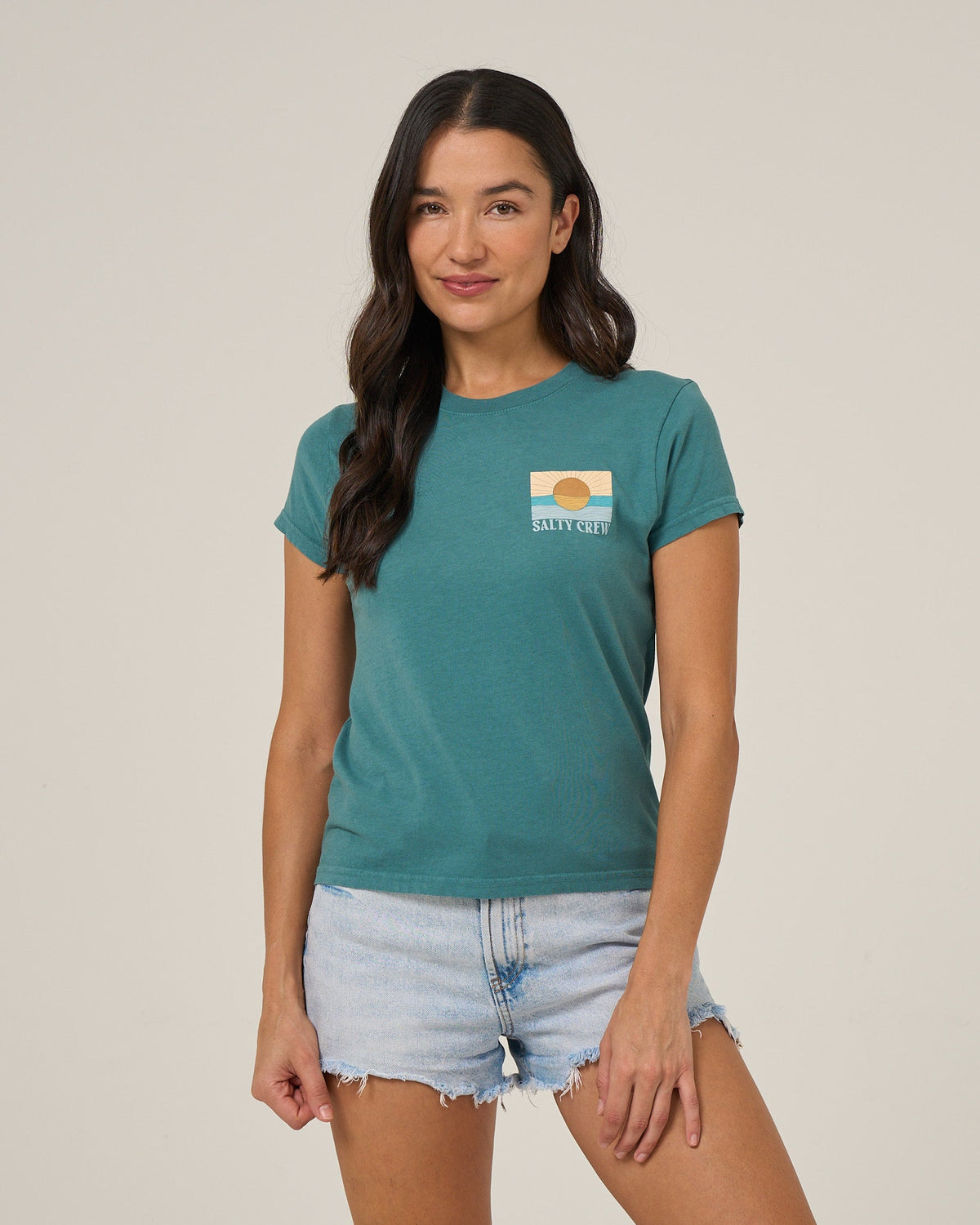 RETRO WAVE MODERN TEE - Teal | Salty Crew