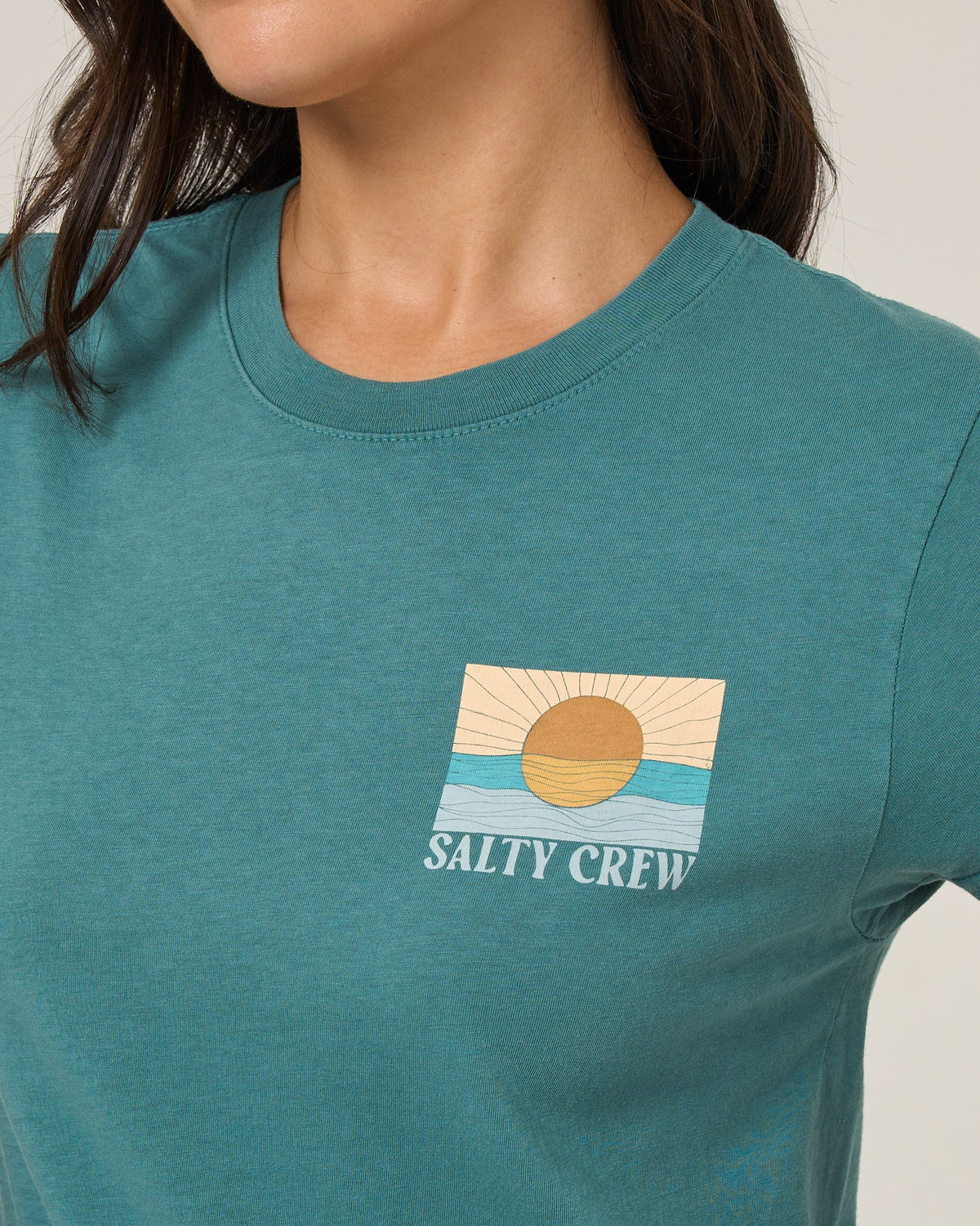 RETRO WAVE MODERN TEE - Teal | Salty Crew