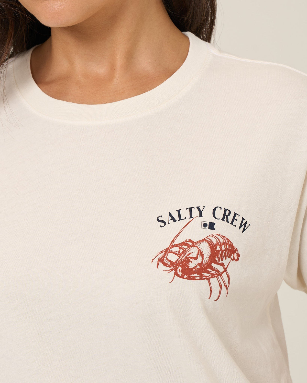 AMERICAN CATCH BF TEE - Off White | Salty Crew