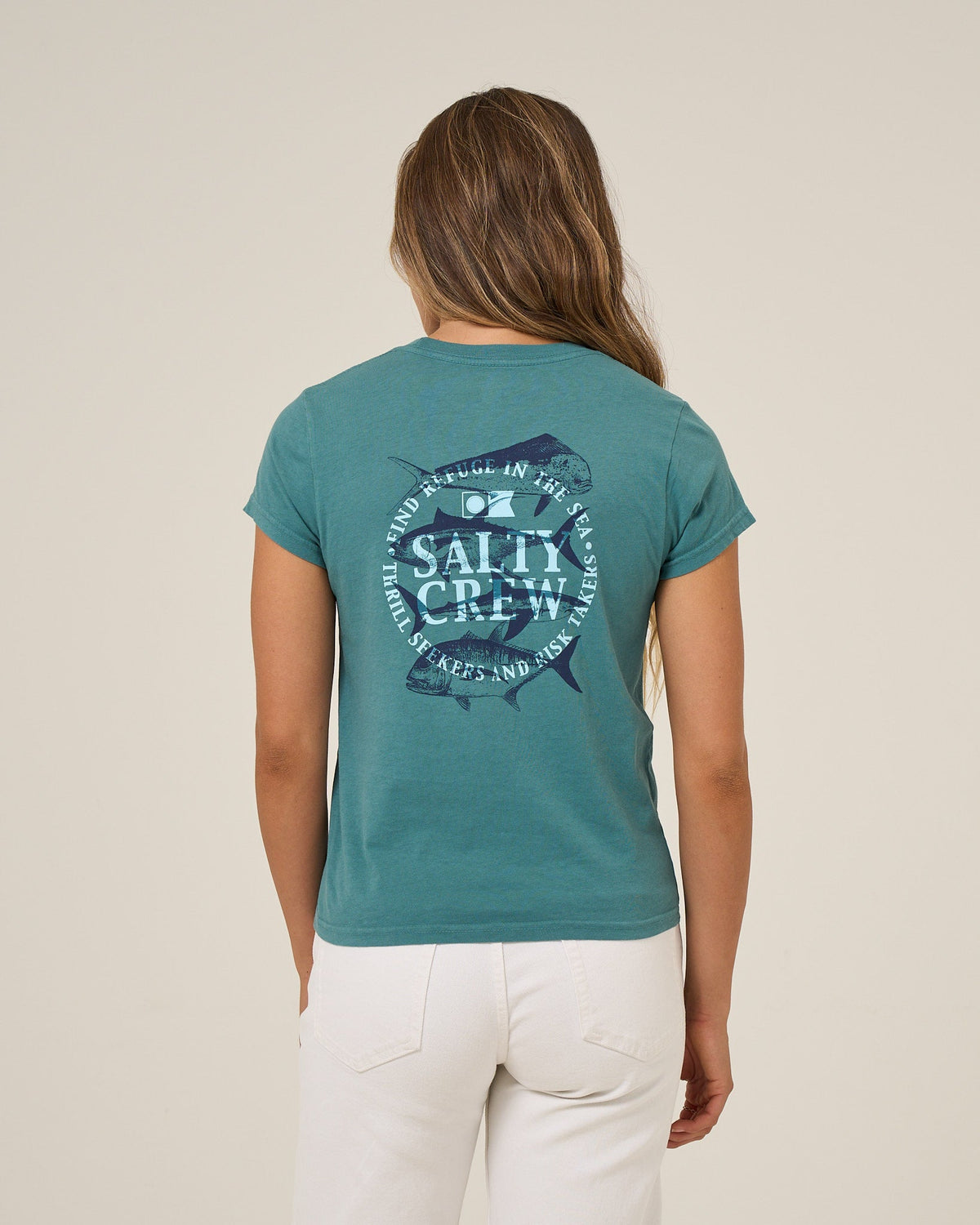 OVERLAY MODERN TEE - Teal | Salty Crew