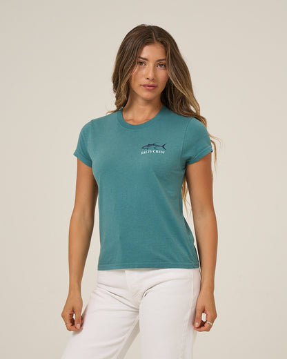 OVERLAY MODERN TEE - Teal | Salty Crew