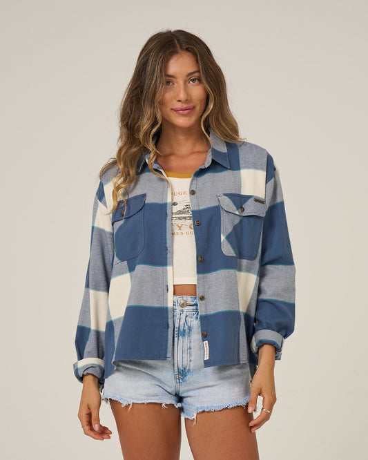 NOMAD FLANNEL - Vintage Indigo | Salty Crew