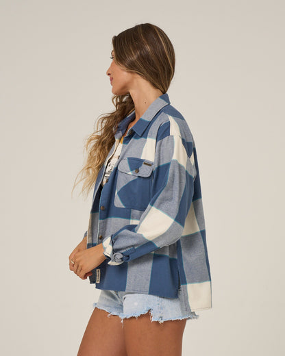 NOMAD FLANNEL - Vintage Indigo | Salty Crew