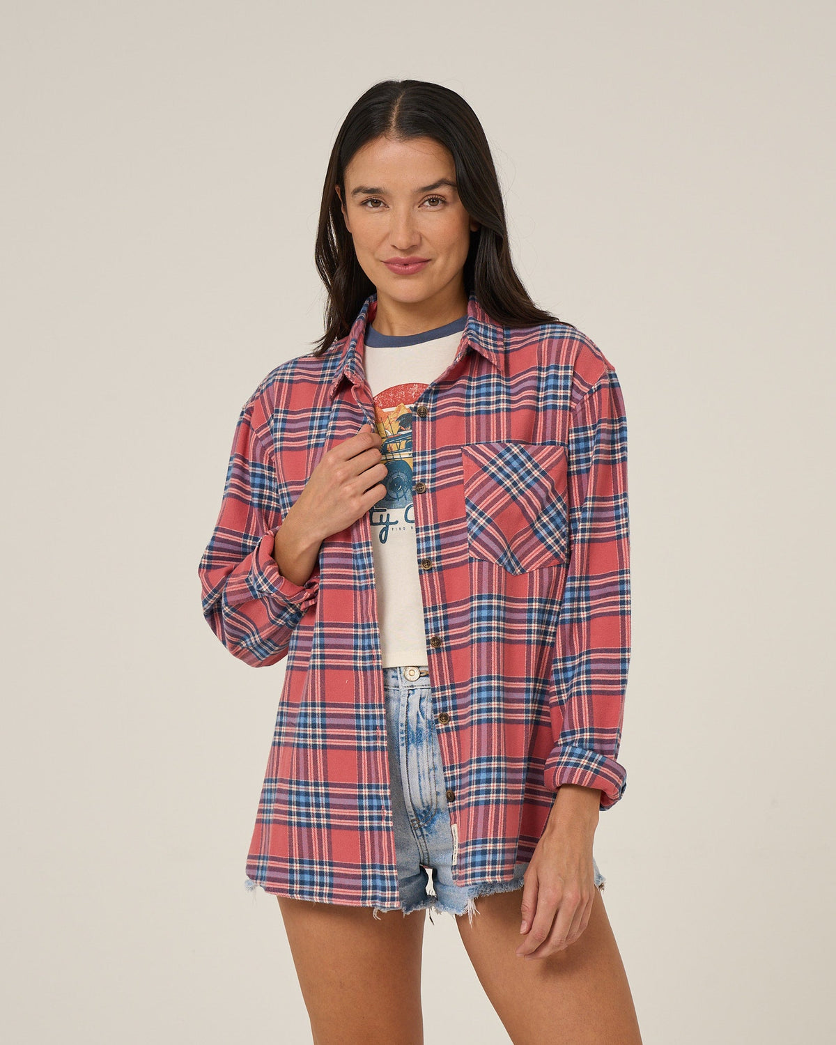 OUT WEST FLANNEL - Rose | Salty Crew