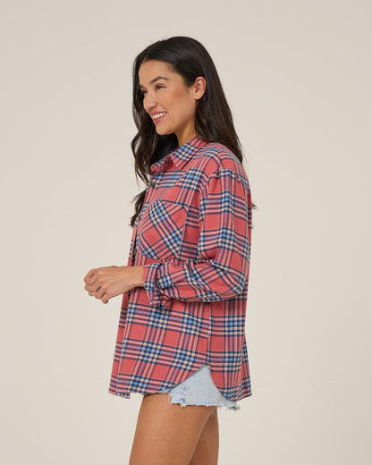 OUT WEST FLANNEL - Rose | Salty Crew
