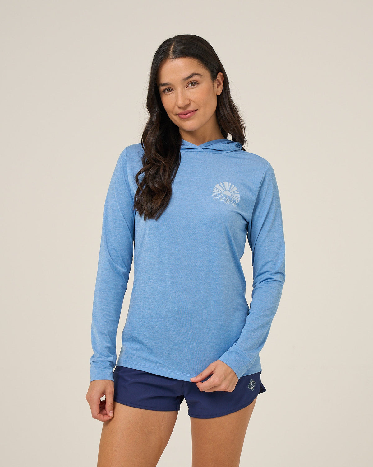 SUNSHINE HOODED SUNSHIRT - Ash Blue | Salty Crew