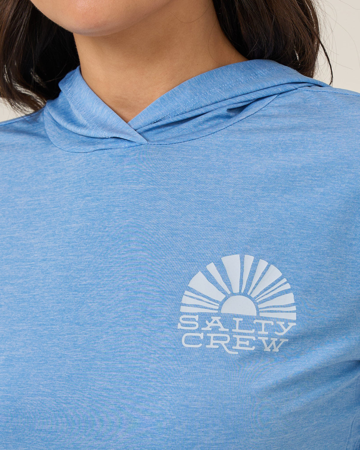 SUNSHINE HOODED SUNSHIRT - Ash Blue | Salty Crew