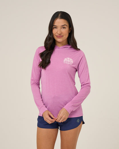SUNSHINE HOODED SUNSHIRT - Violet | Salty Crew