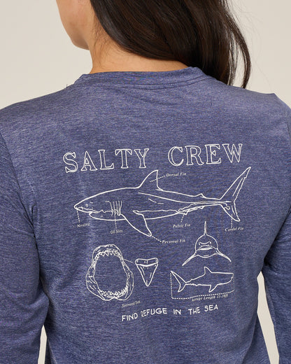 SHARK ANATOMY SUNSHIRT - Bright Navy | Salty Crew