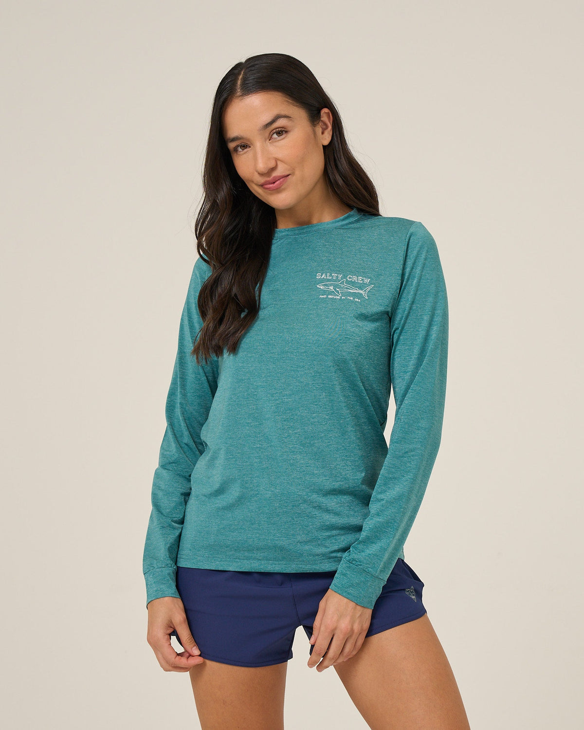 SHARK ANATOMY SUNSHIRT - Teal | Salty Crew
