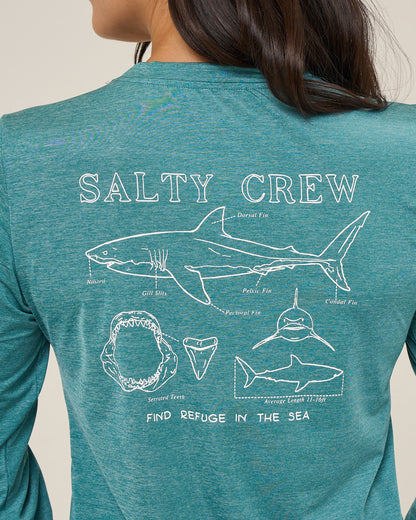 SHARK ANATOMY SUNSHIRT - Teal | Salty Crew