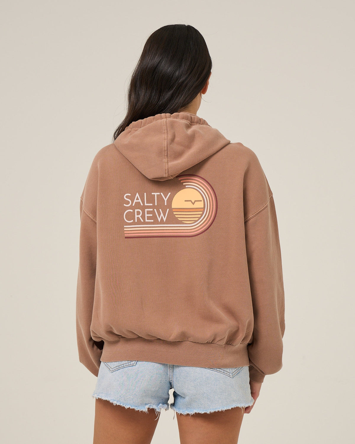 OMBRE WAVE HOODED ZIP - Mocha | Salty Crew