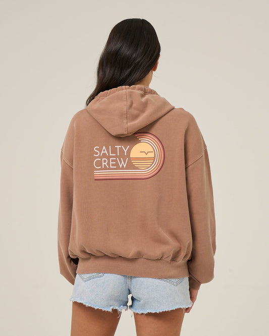 OMBRE WAVE HOODED ZIP - Mocha | Salty Crew